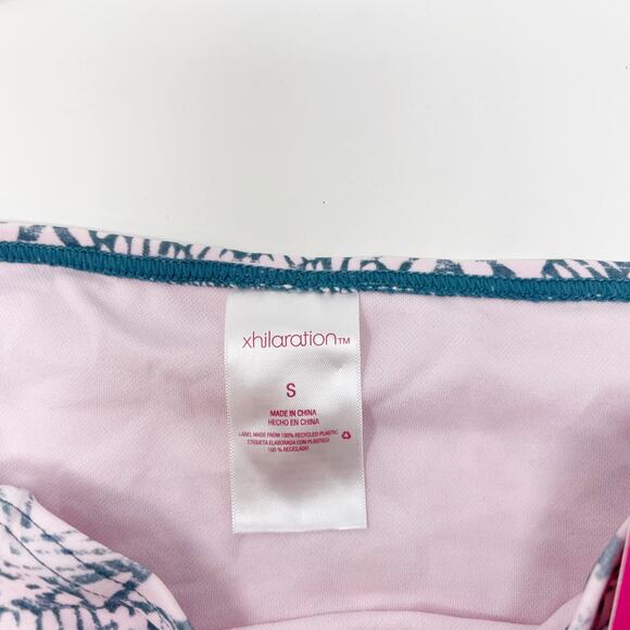 New Xhilaration XSmall Pink Blue Tribal Print Halter Bikini Top S Hipster Bottom - Picture 12 of 13